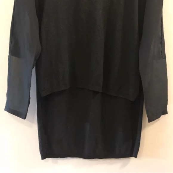 BCBGeneration Black Side Slit High Low Sweater M/L - Picture 5 of 6